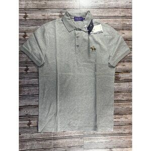 Ralph Lauren Purple Label Polo Shirt size M color Grey NWT $395 Made in Italy